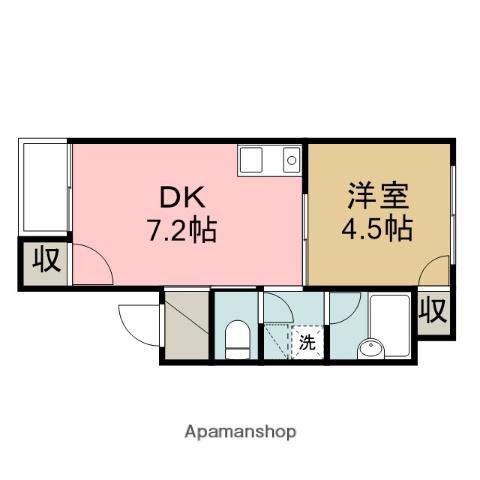 パークFKT(1DK/1階)の間取り写真
