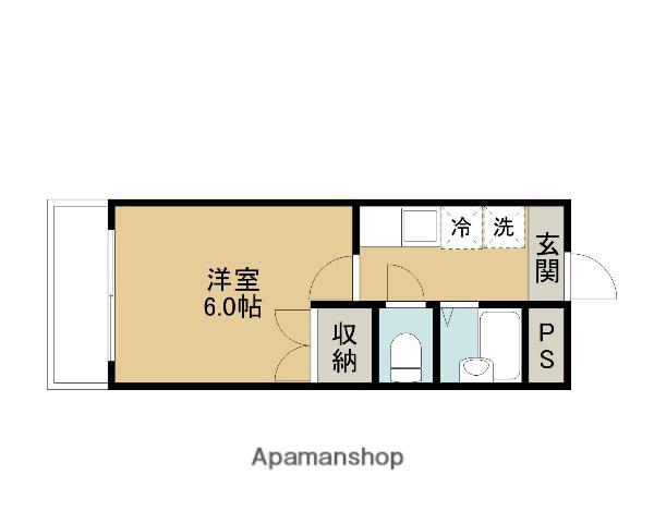 アルカディア鳥取(1K/3階)の間取り写真