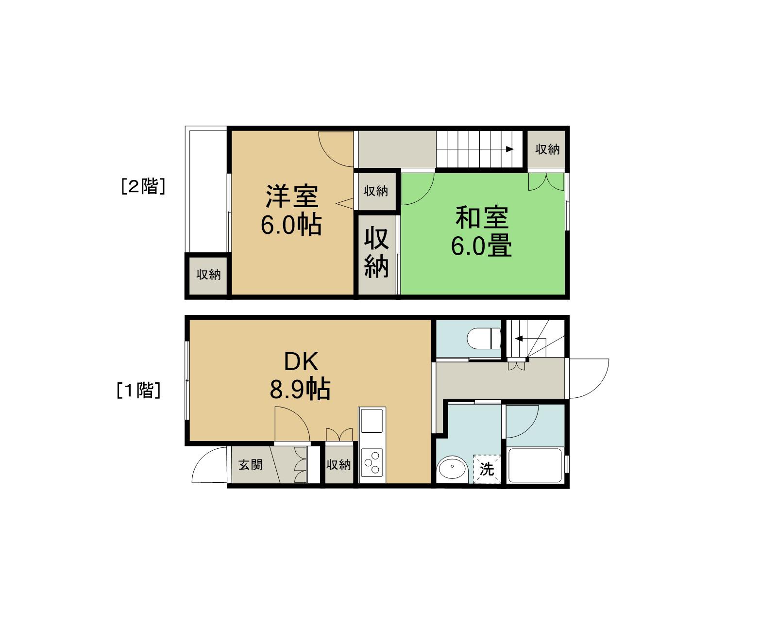 プレザント・M(2DK/1階)の間取り写真