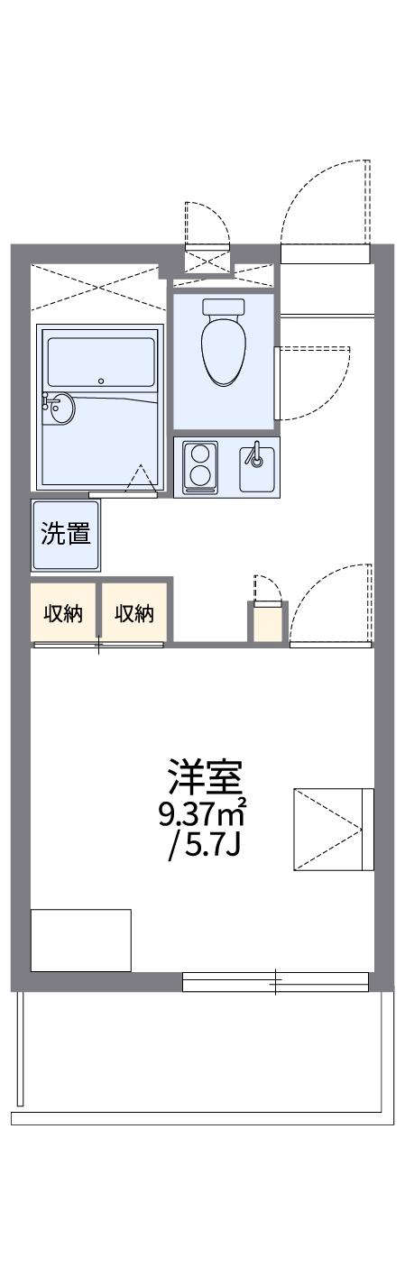 レオパレスM&N(1K/3階)の間取り写真