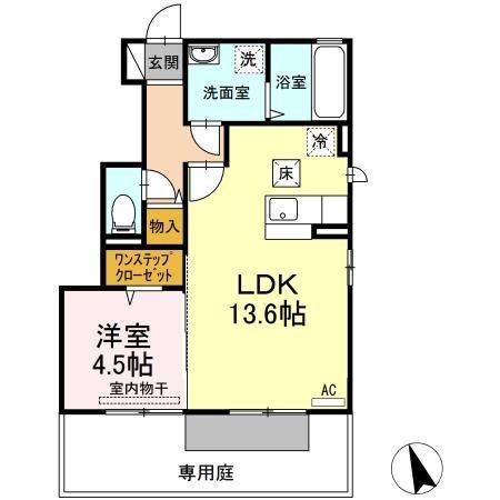 エスト パレ(1LDK/1階)の間取り写真