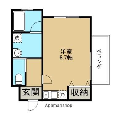 ハイツエステートⅣ(ワンルーム/4階)の間取り写真