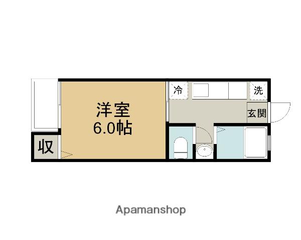 カーム51(1K/2階)の間取り写真