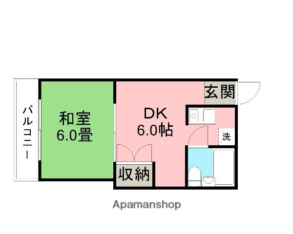 メゾンドアイ(1DK/2階)の間取り写真
