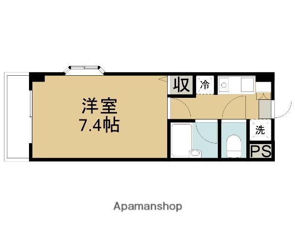 グレースマンション湖山(1K/3階)の間取り写真