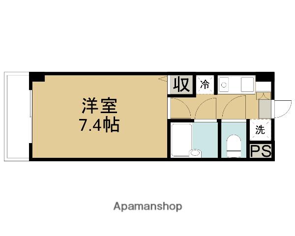 グレースマンション湖山(1K/2階)の間取り写真