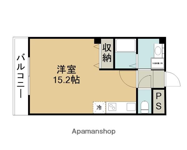 ブライトネスハウス(ワンルーム/3階)の間取り写真