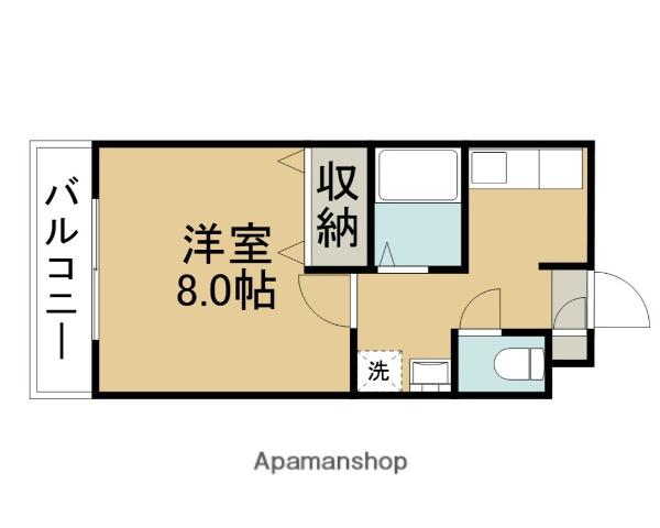 ブライトネスハウス(1K/2階)の間取り写真