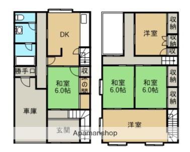 山陰本線 鳥取駅 徒歩24分 2階建 築74年(5DK)の間取り写真