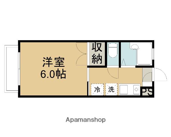 エムフラットB(1K/1階)の間取り写真