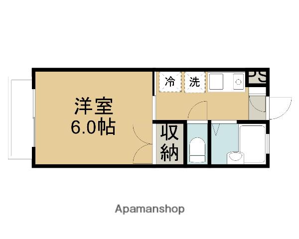エムフラットB(1K/2階)の間取り写真
