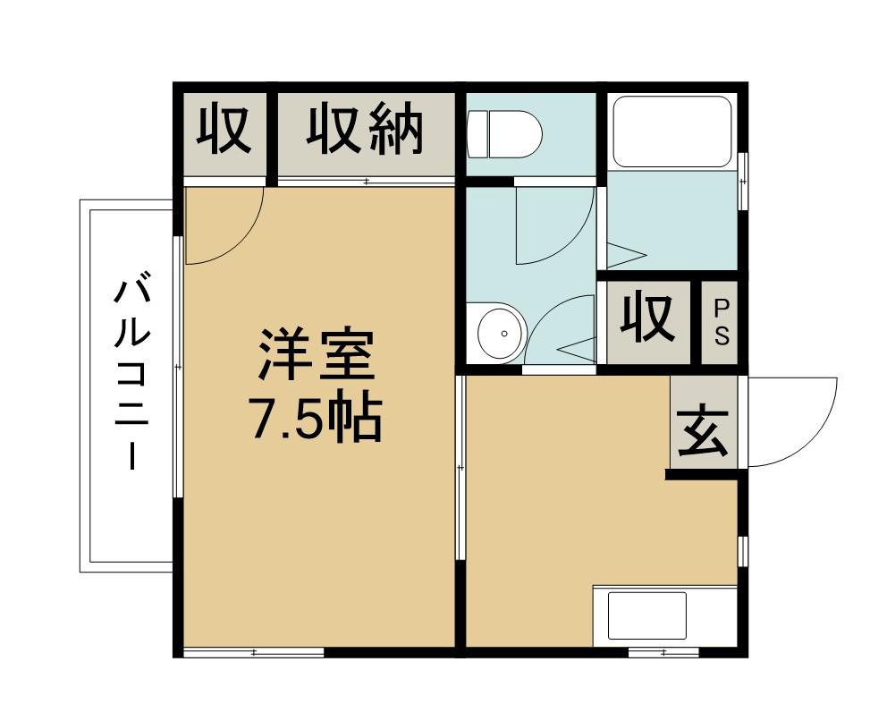 セレッジュ(1K/1階)の間取り写真