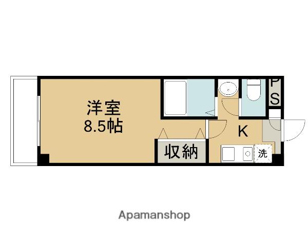 グレースマンション湖山Ⅱ(1K/2階)の間取り写真