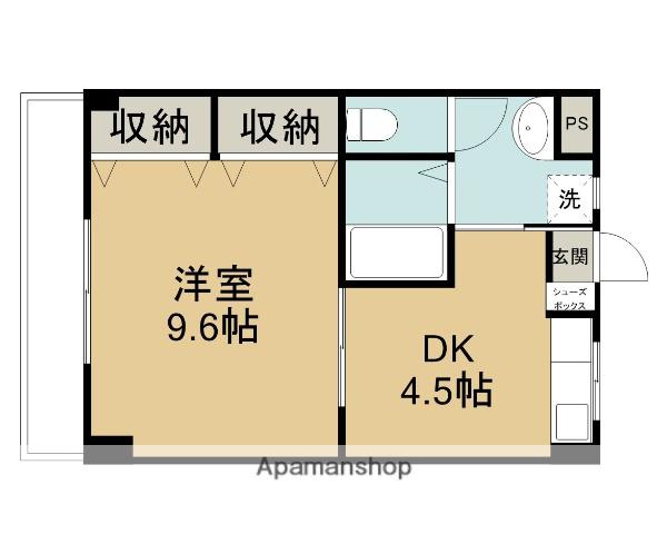 リードハイツ(1DK/2階)の間取り写真