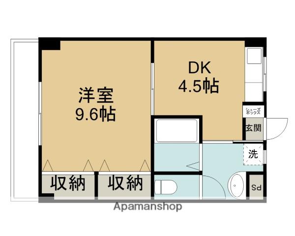 リードハイツ(1DK/1階)の間取り写真