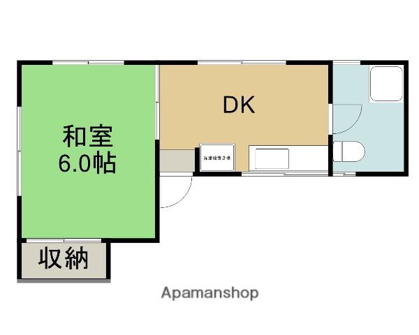 寿ハイツ(1DK/3階)の間取り写真