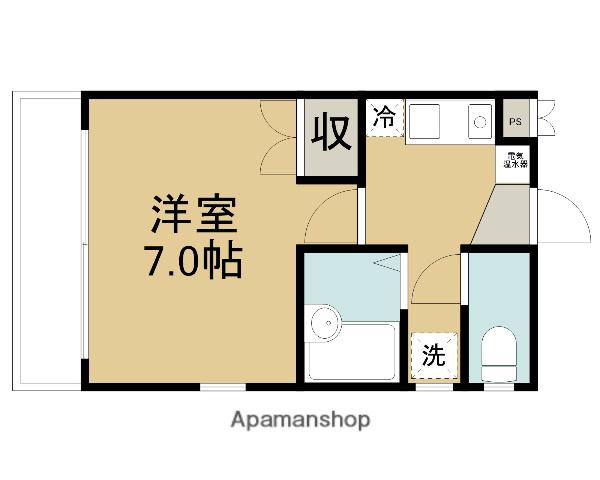 マンション光(1K/2階)の間取り写真