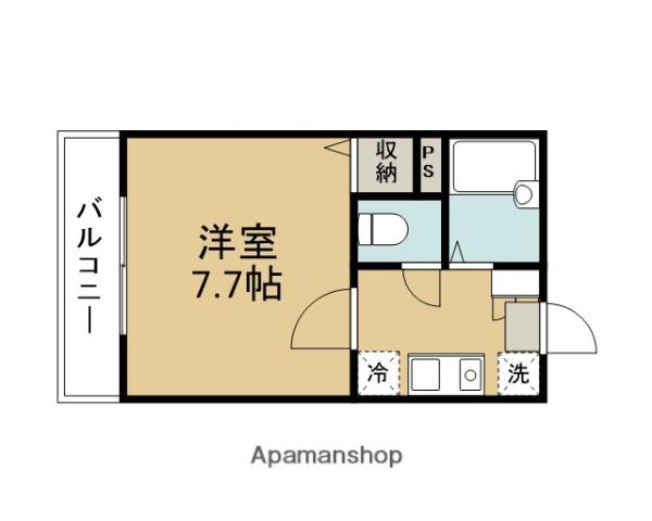 コーポメビウス(1K/2階)の間取り写真
