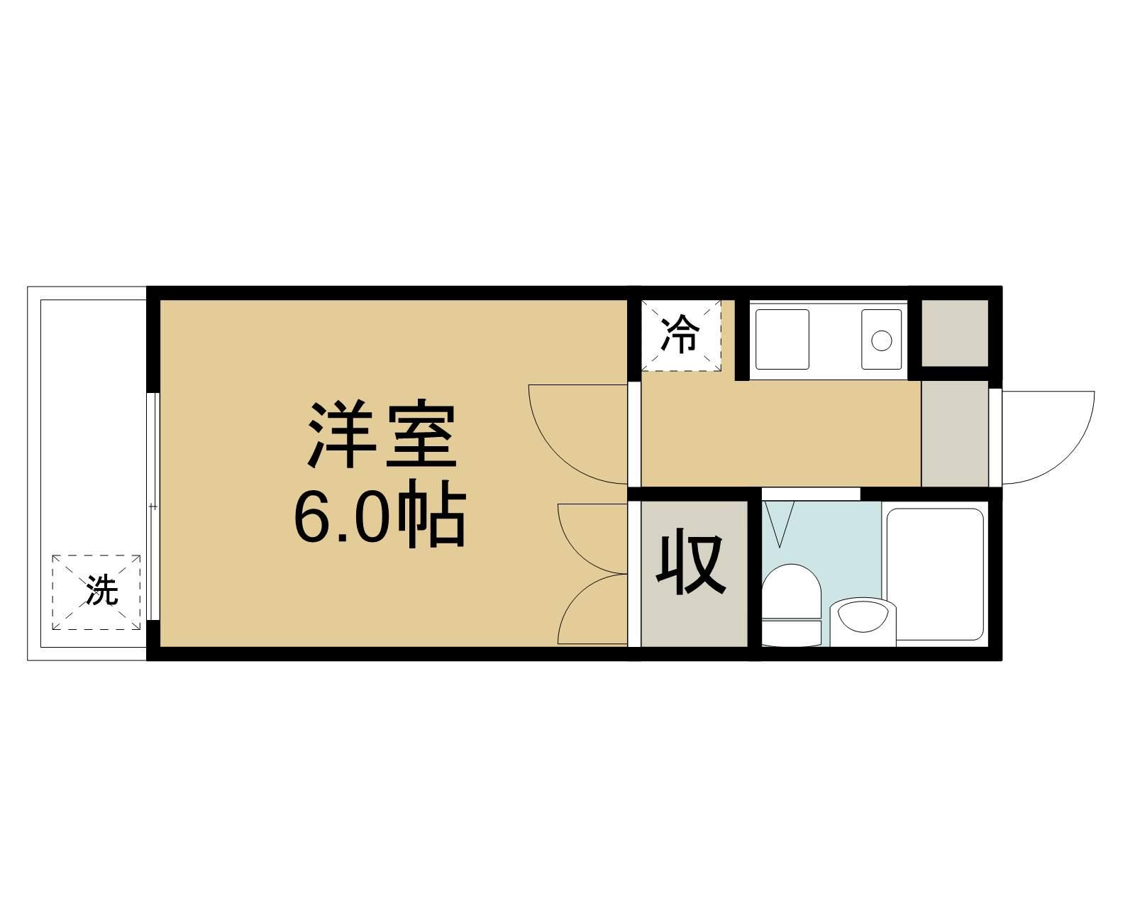 嗜幸園マンション(1K/3階)の間取り写真