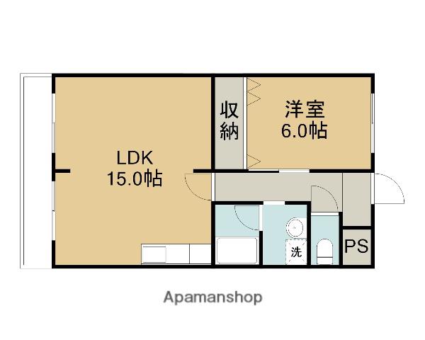 コスモシティー(1LDK/3階)の間取り写真