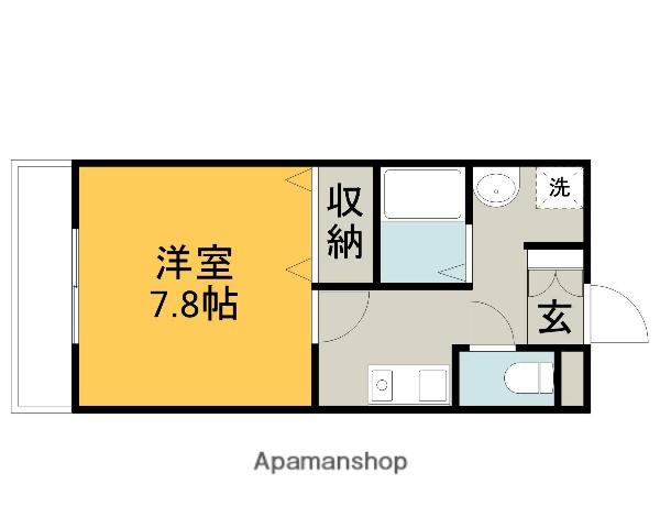 三和マンション(1K/4階)の間取り写真