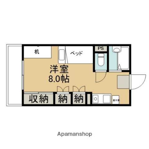 モニマン・デ・アルマ(ワンルーム/2階)の間取り写真