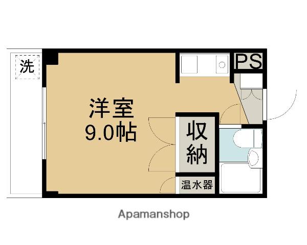 ハイパッションブクリヤ(ワンルーム/3階)の間取り写真