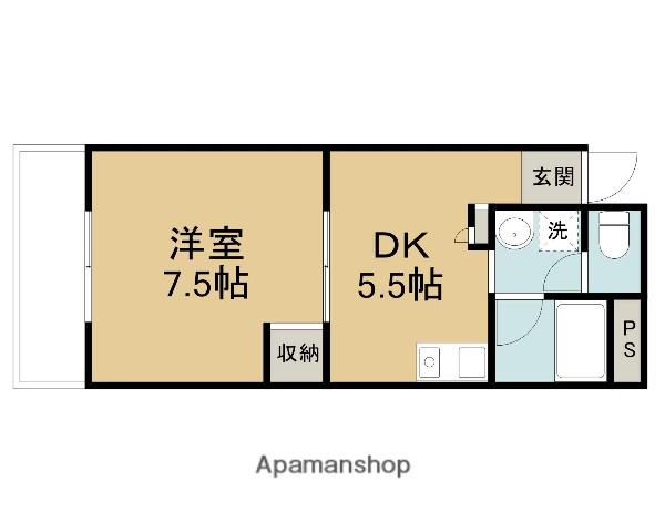 KSB吉成(1DK/2階)の間取り写真