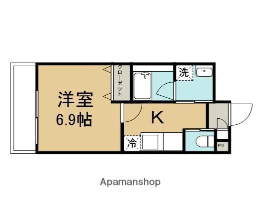 プリマベーラⅤ(1K/3階)の間取り写真