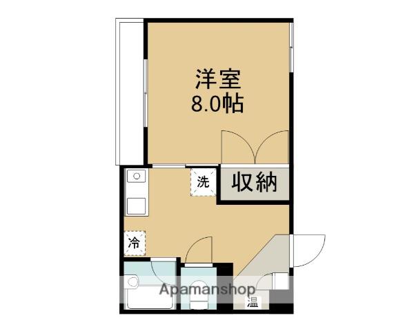 プランタン(1K/2階)の間取り写真