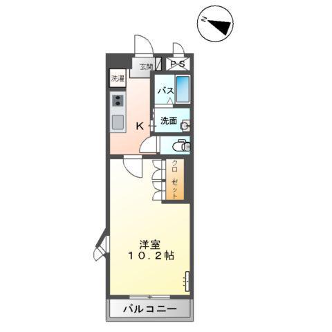 ディア・コート(1K/1階)の間取り写真