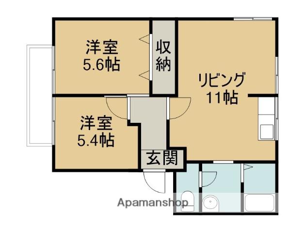 マグノーリアA・B(2LDK/2階)の間取り写真
