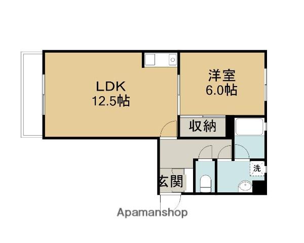 メゾン・ド・ポレールⅢ(1LDK/4階)の間取り写真