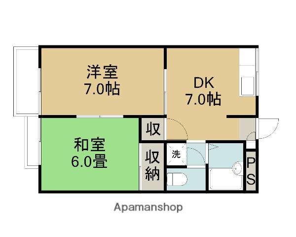 エムハイツ(2DK/2階)の間取り写真