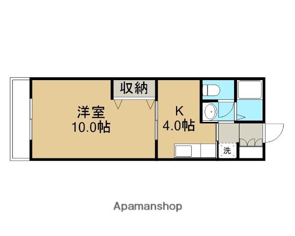 アンダンテ桂木(1K/1階)の間取り写真