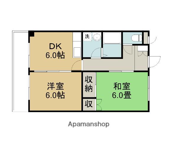 クレール(2DK/3階)の間取り写真