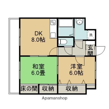 三和マンション(2DK/2階)の間取り写真