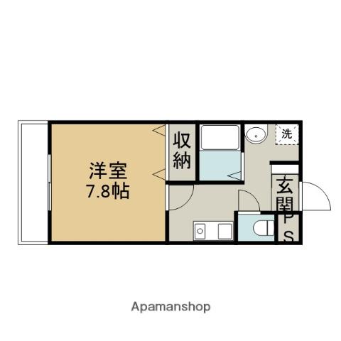 三和マンション(1K/4階)の間取り写真