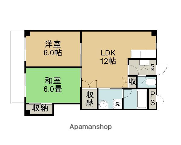 アイシス(2LDK/3階)の間取り写真