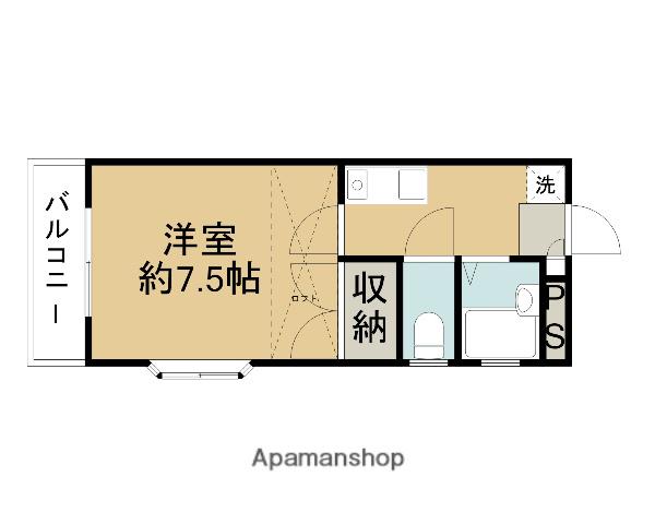 コーポマイⅢ(1K/1階)の間取り写真