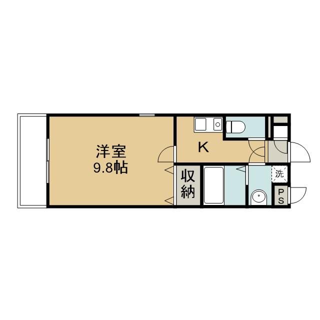 アビテ明徳(1K/1階)の間取り写真