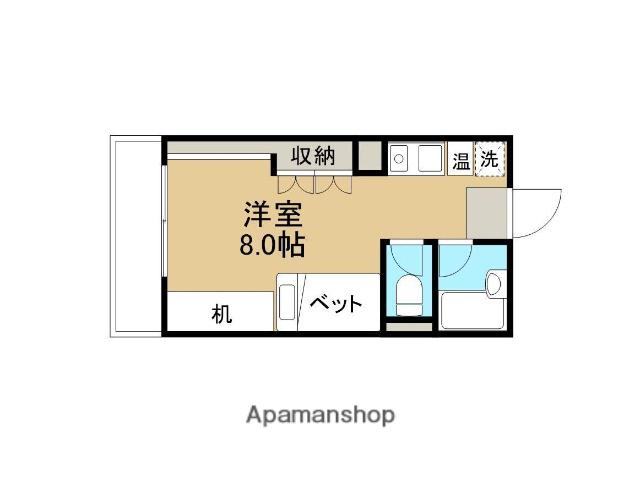 モニマン・デ・アルマ(ワンルーム/4階)の間取り写真