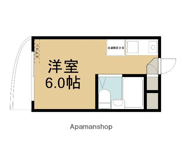 メゾンブランシュⅢ(ワンルーム/2階)の間取り写真