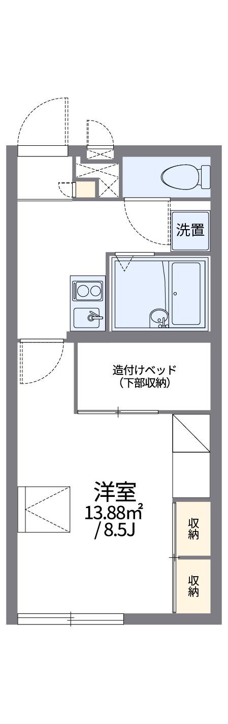 レオパレス大石(1K/2階)の間取り写真