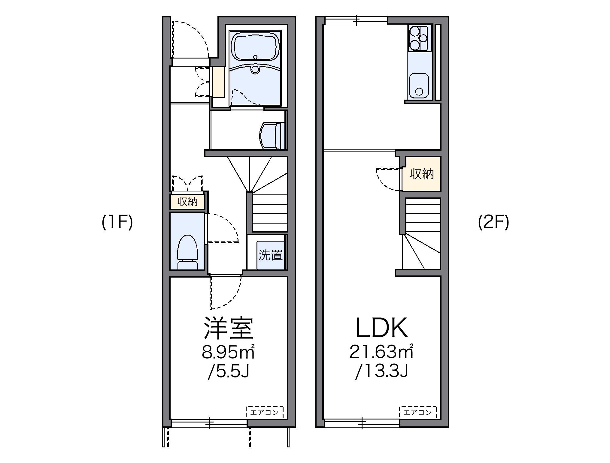 レオネクストクレセント(1LDK/1階)の間取り写真