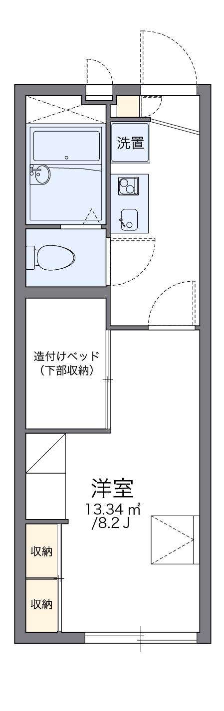 レオパレスHONESTY(1K/1階)の間取り写真
