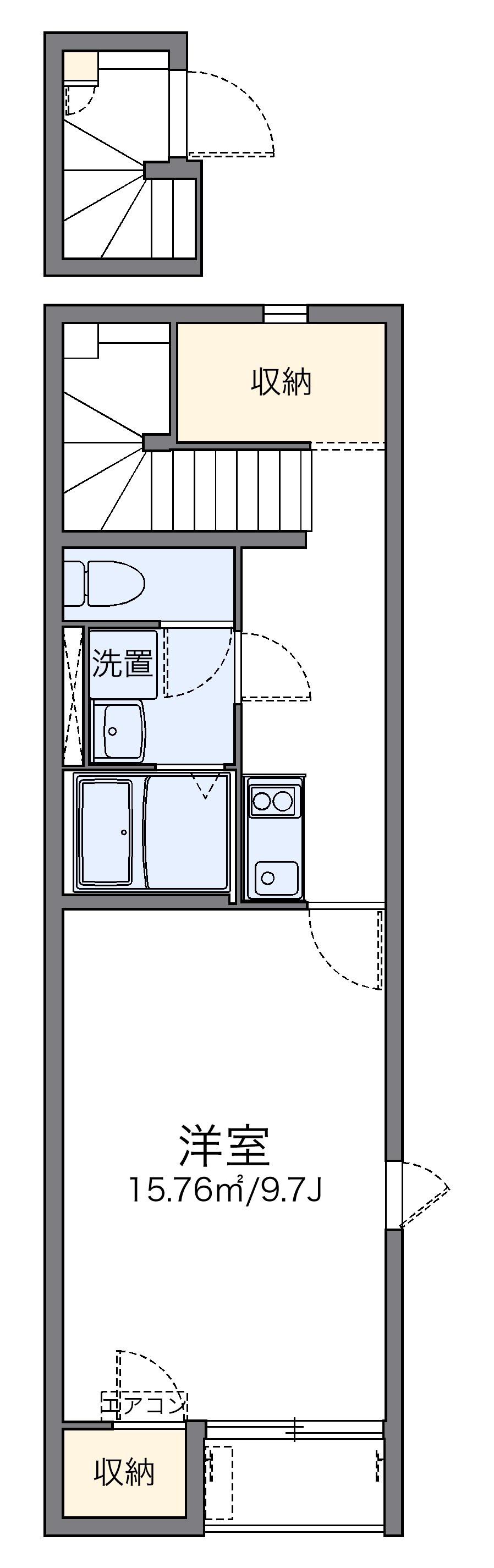 レオネクスト面影(1K/2階)の間取り写真