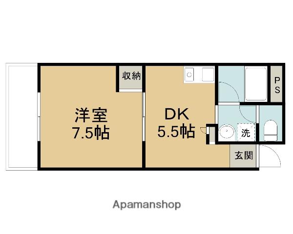 KSB吉成(1DK/3階)の間取り写真