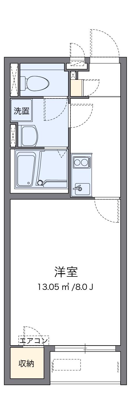 クレイノクレセントⅡ(1K/1階)の間取り写真