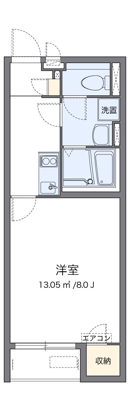クレイノクレセントⅡ(1K/1階)の間取り写真